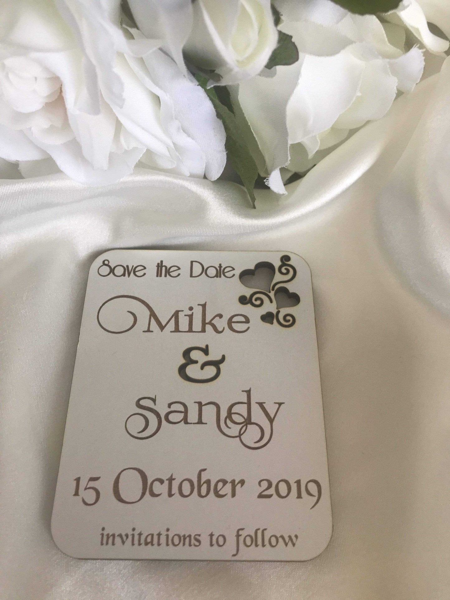 Save the date magnet - Invitations to follow - Bridal Delights