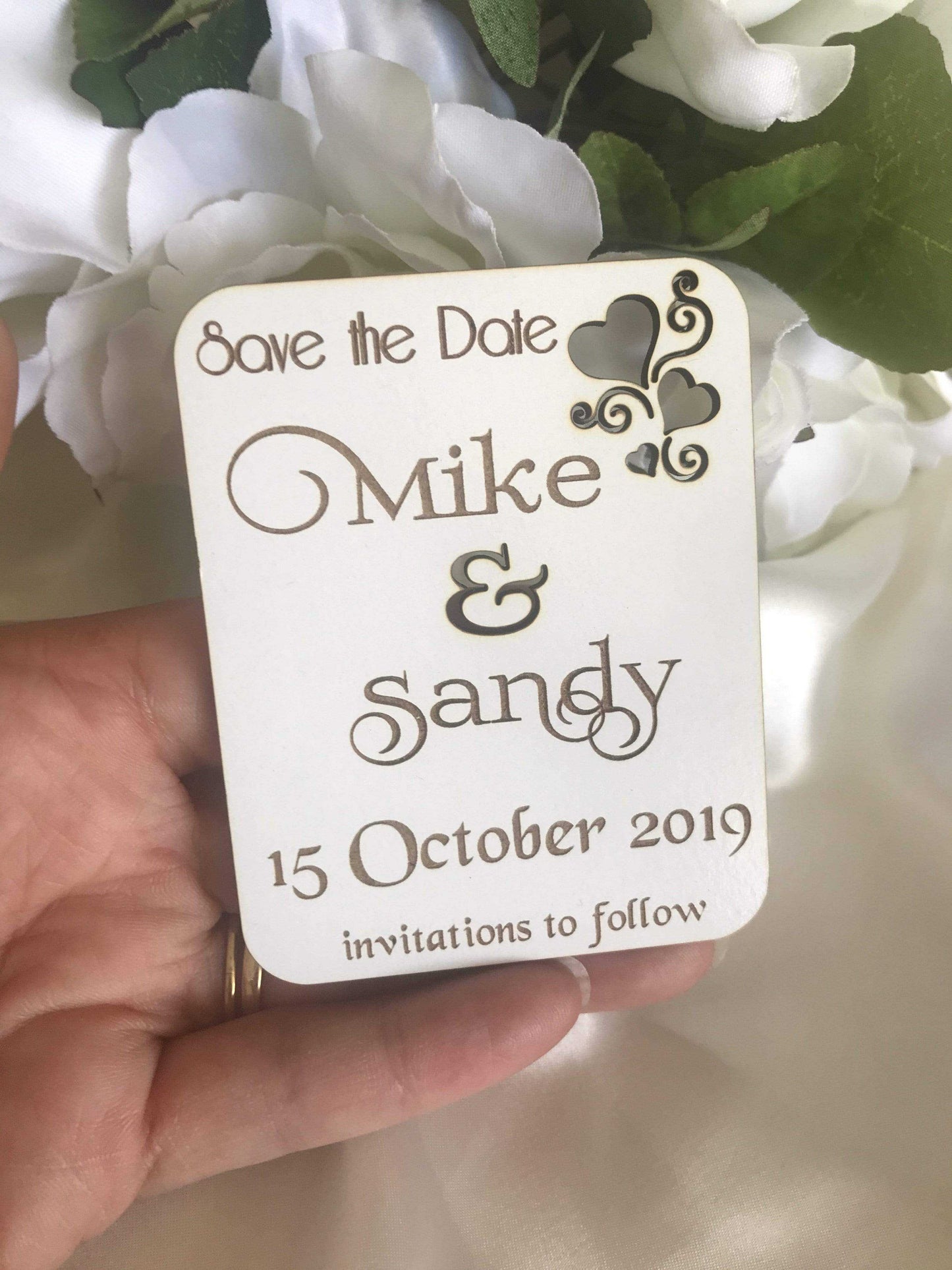 Save the date magnet - Invitations to follow - Bridal Delights