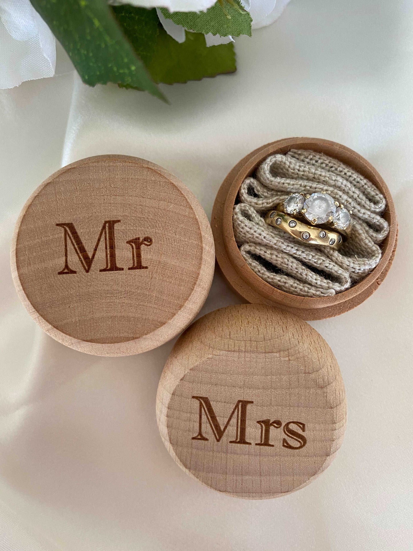 Ring Bearer Box - Mr and Mrs Set