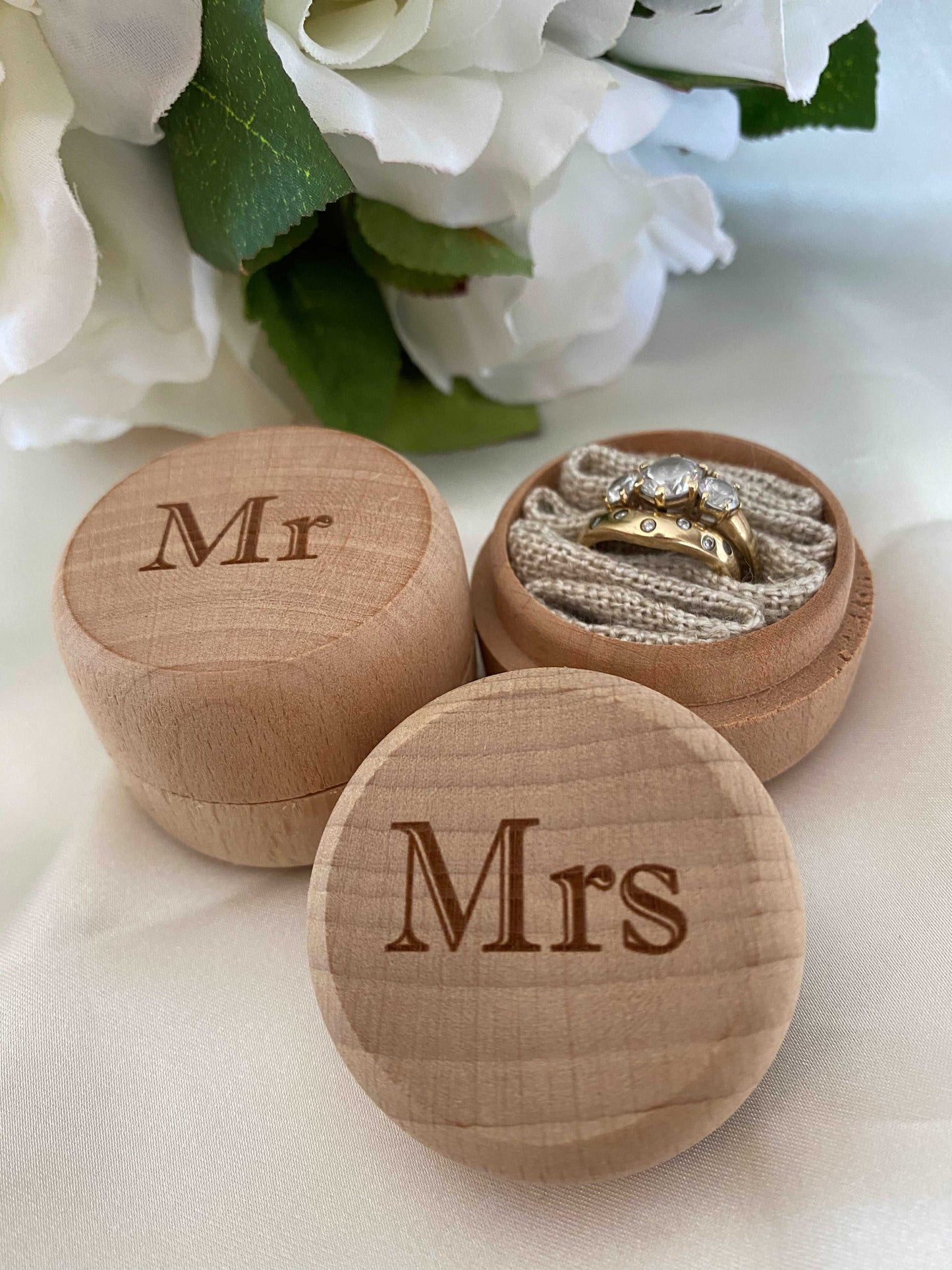 Ring Bearer Box - Mr and Mrs Set