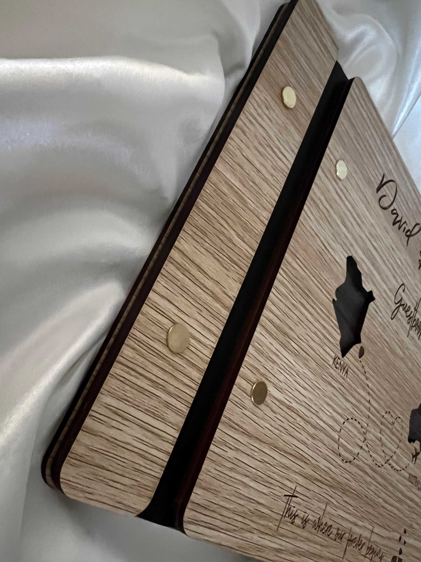 Wooden Guest Book for Wedding - Personalised - Bridal Delights