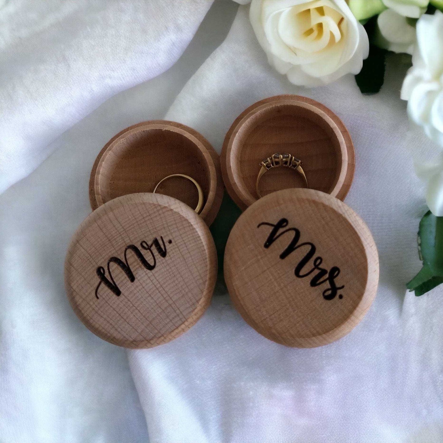 Ring Bearer Box - Mr and Mrs Set in Oct Twilight - Bridal Delights