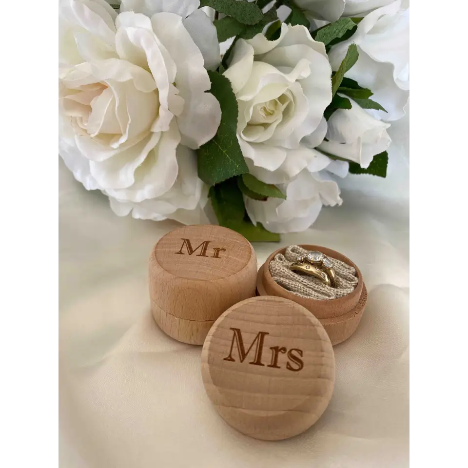 Ring Bearer Box - Mr and Mrs Set
