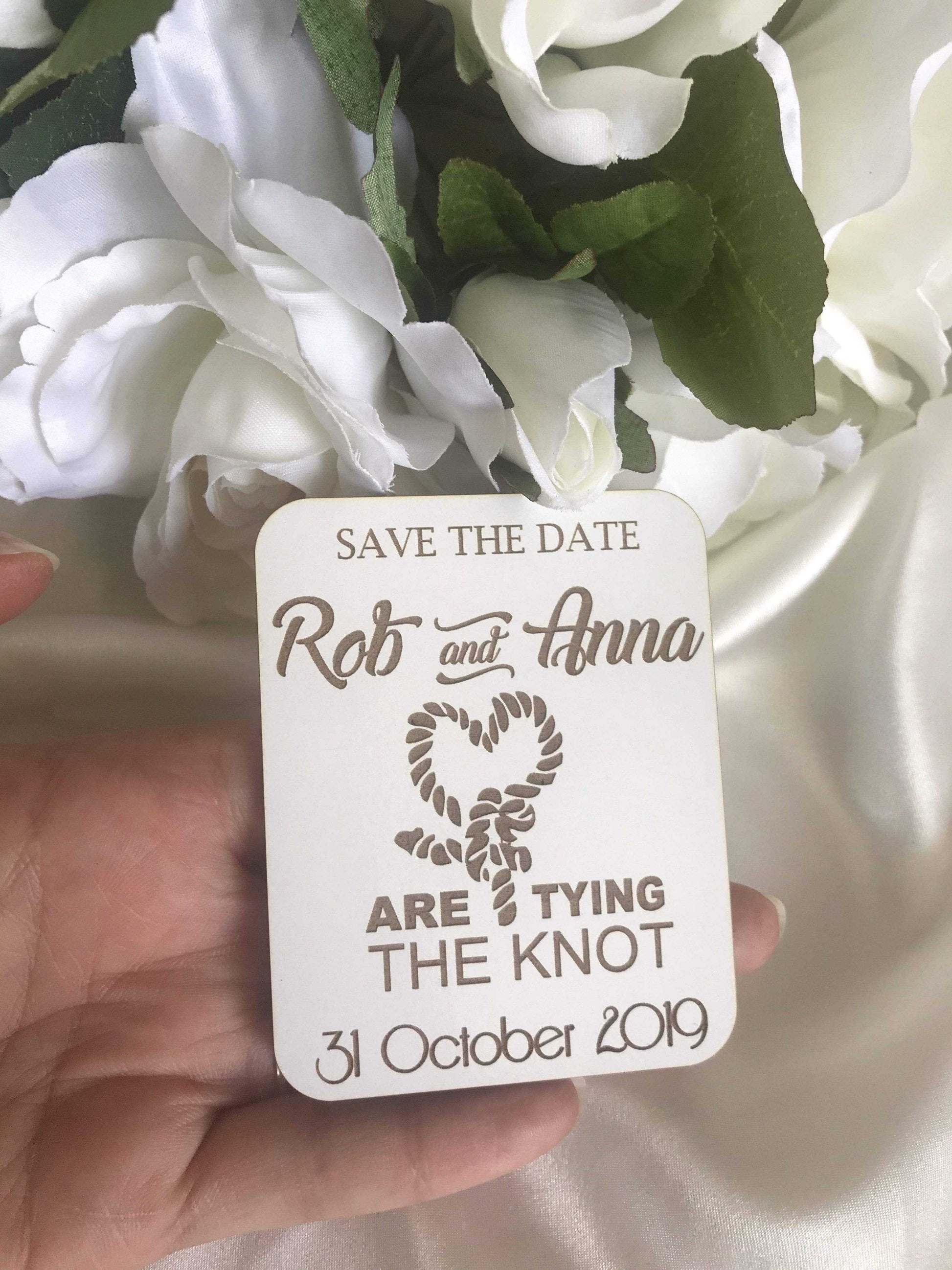 Save the date magnet - Tying the Knot - Bridal Delights