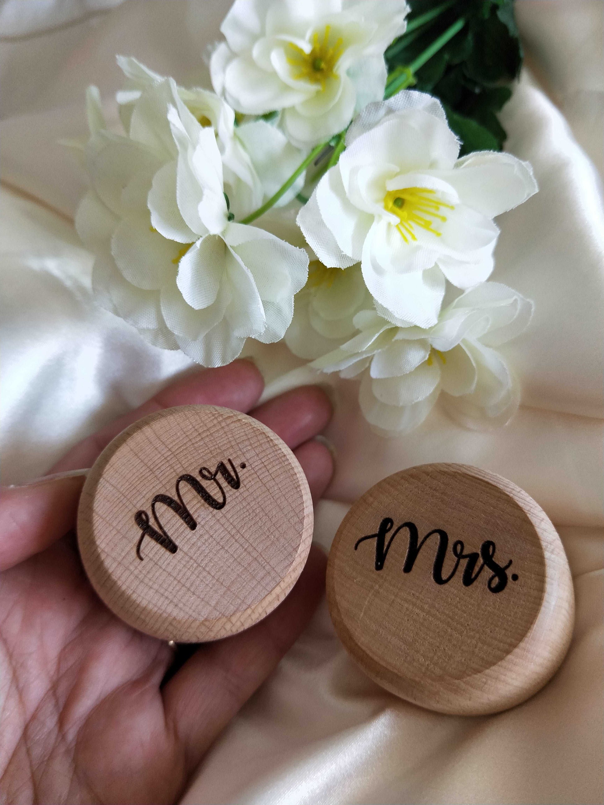 Ring Bearer Box - Mr and Mrs Set in Oct Twilight - Bridal Delights