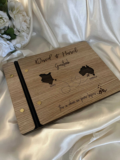 Wooden Guest Book for Wedding - Personalised - Bridal Delights