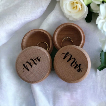 Ring Bearer Box - Mr and Mrs Set in Oct Twilight - Bridal Delights