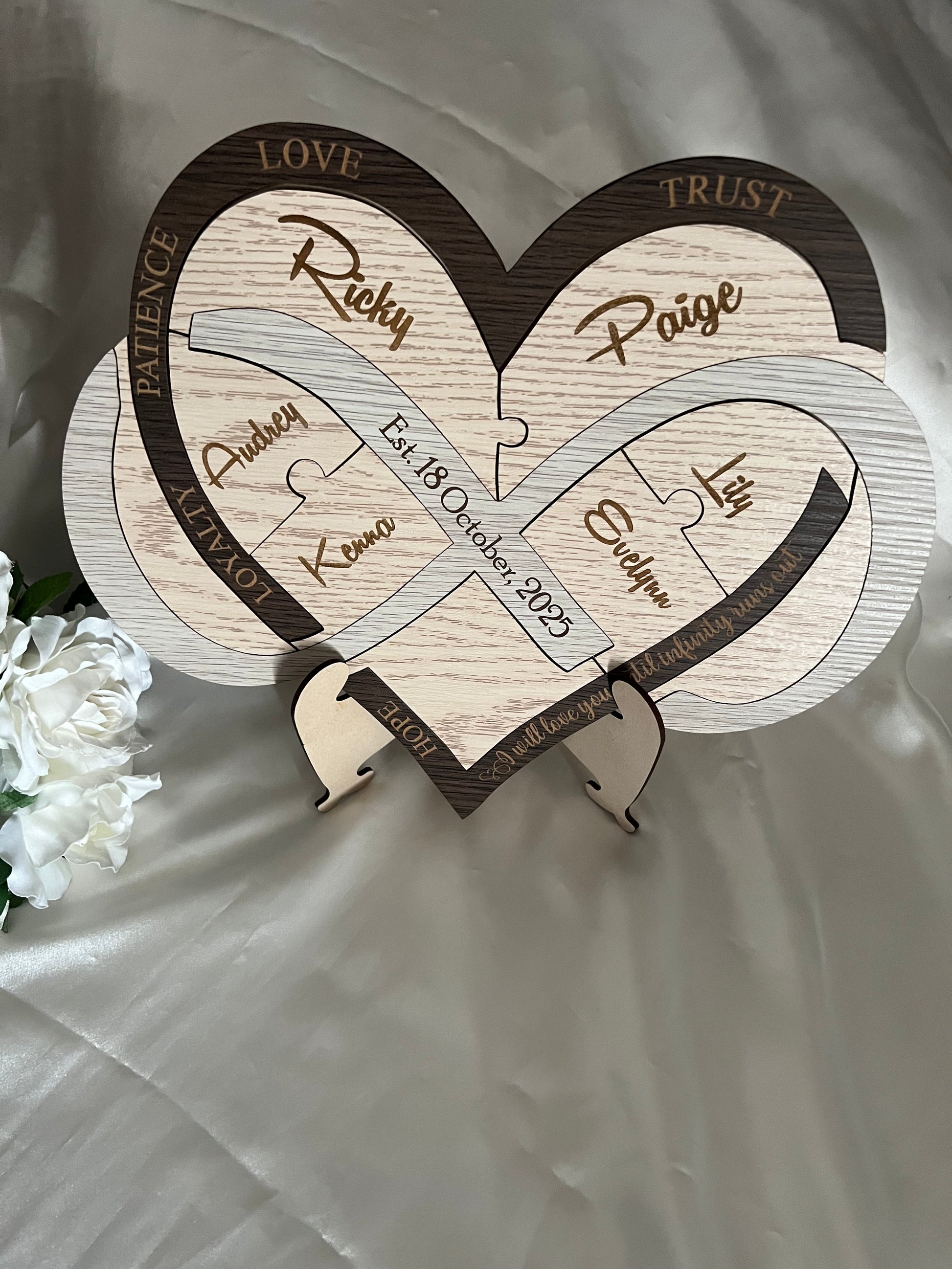 Wedding Unity Puzzle - Infinity Heart