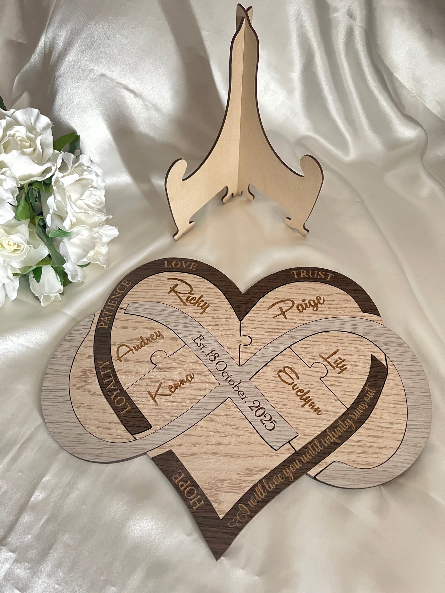 Wedding Unity Puzzle - Infinity Heart