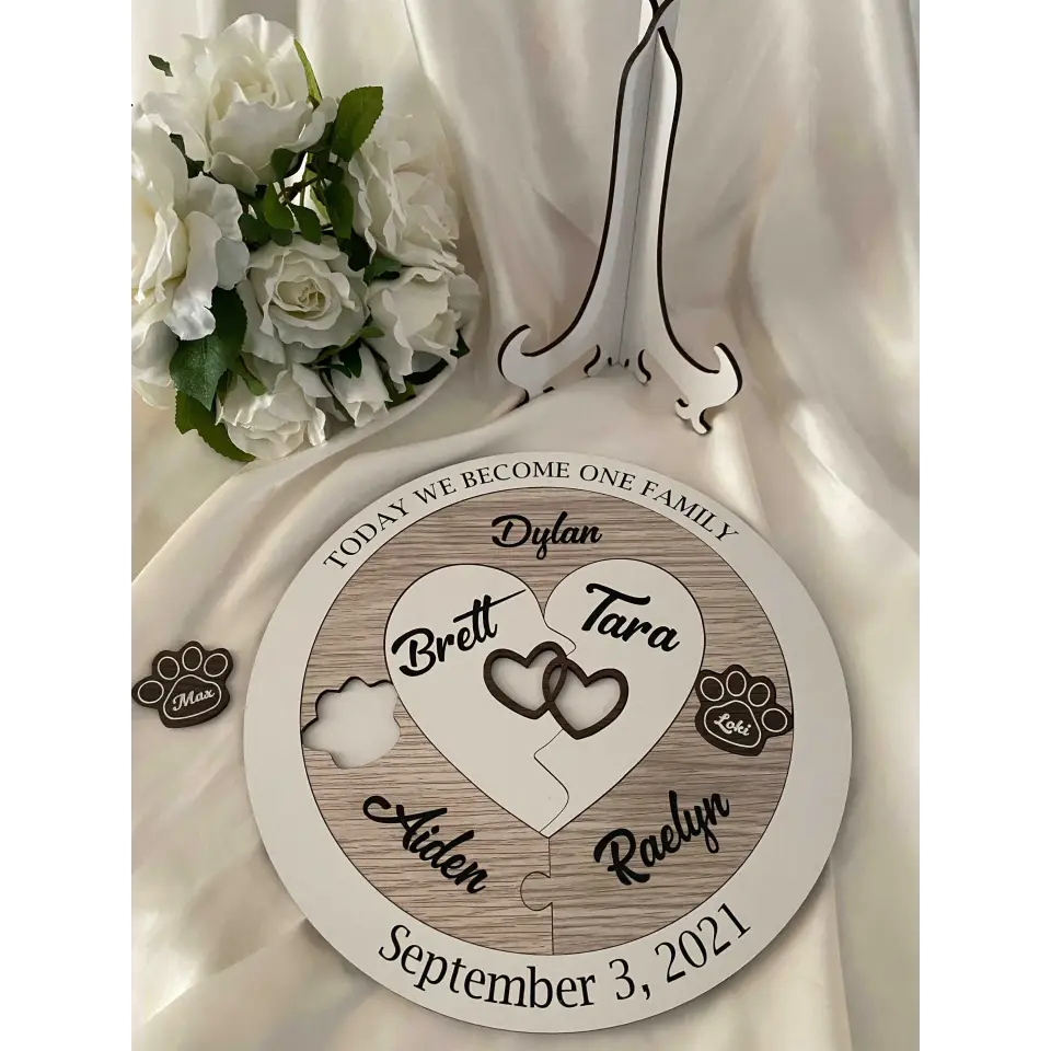 Alternative to Candle Uniting Ceremony - Unity Puzzle with your Furry friends