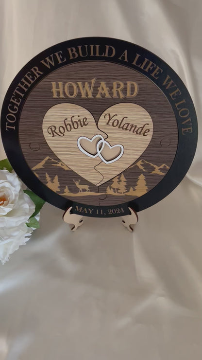 Wedding Unity Puzzle - Mountain scene