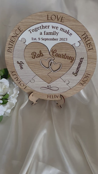 Blended Family Unity Puzzle - Wedding Ceremony Idea