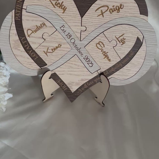 Wedding Unity Puzzle - Infinity Heart