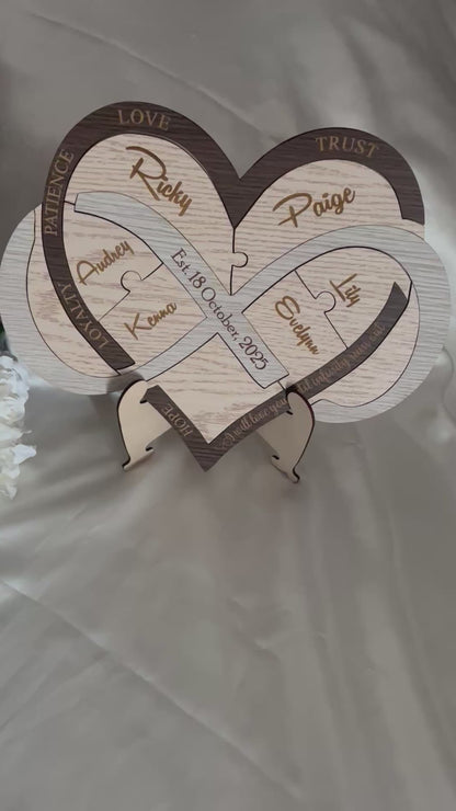 Wedding Unity Puzzle - Infinity Heart