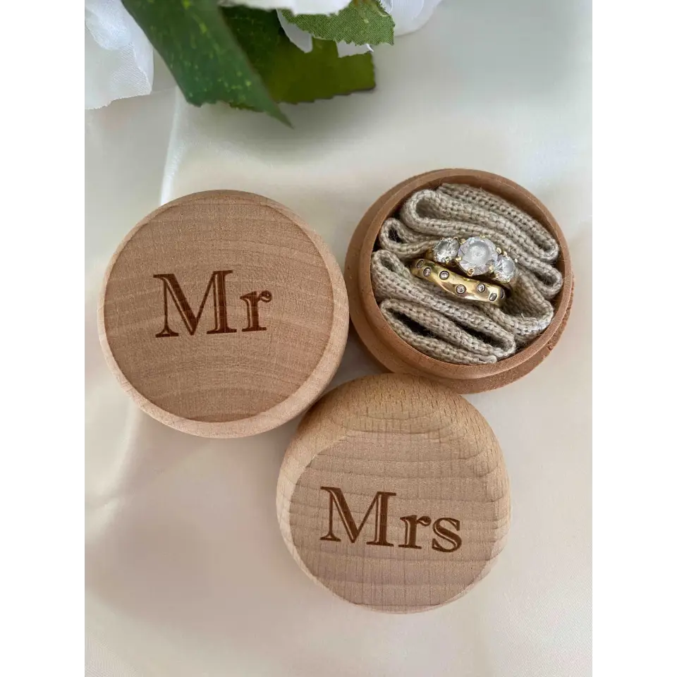 Ring Bearer Box - Mr and Mrs Set