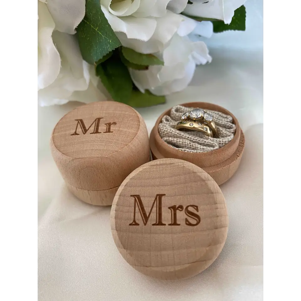 Ring Bearer Box - Mr and Mrs Set