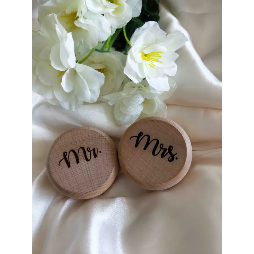 Ring Bearer Box - Mr and Mrs Set in Oct Twilight