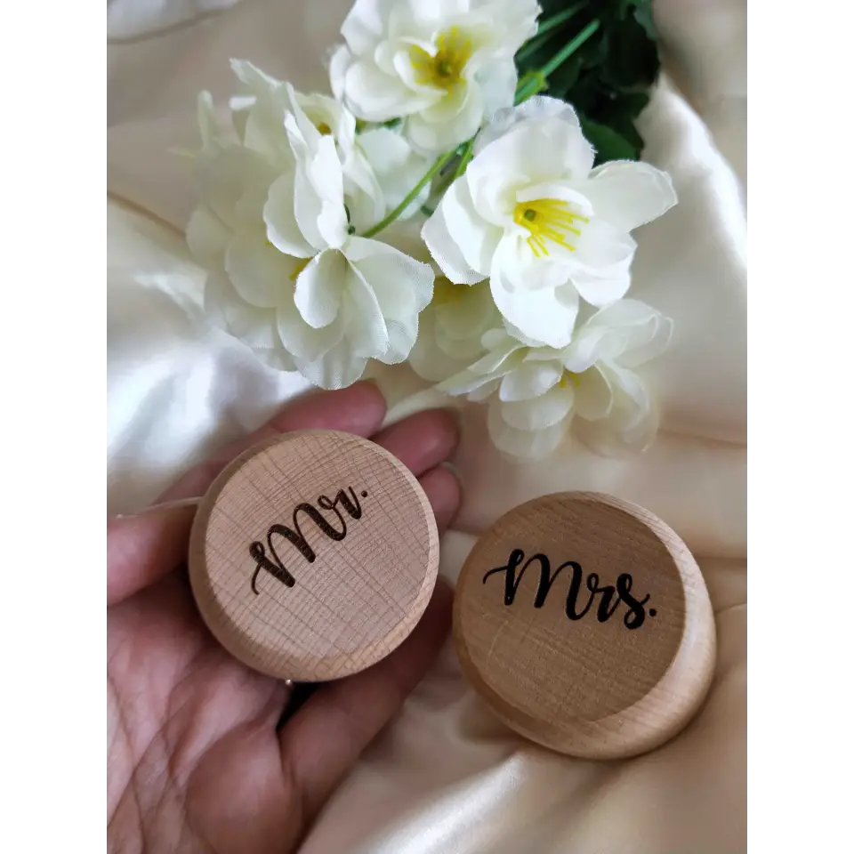 Ring Bearer Box - Mr and Mrs Set in Oct Twilight