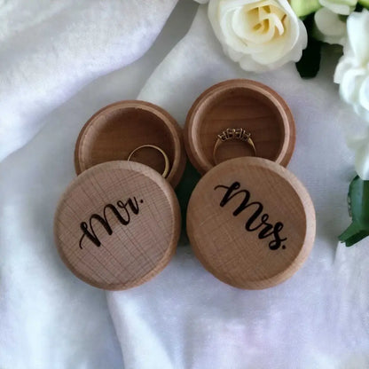 Ring Bearer Box - Mr and Mrs Set in Oct Twilight