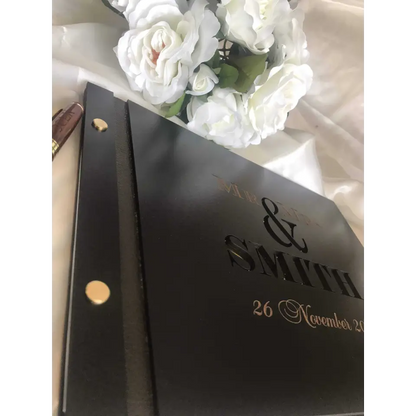 Wedding guest book - 3D Mr & Mrs