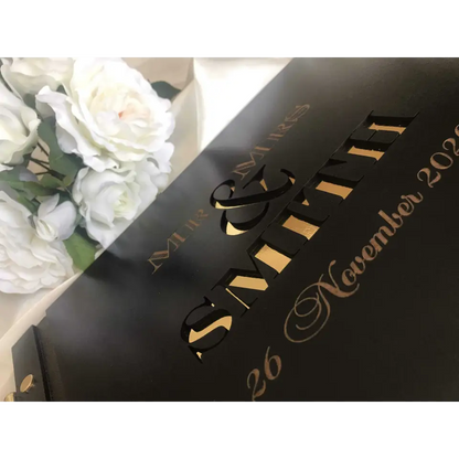 Wedding guest book - 3D Mr & Mrs