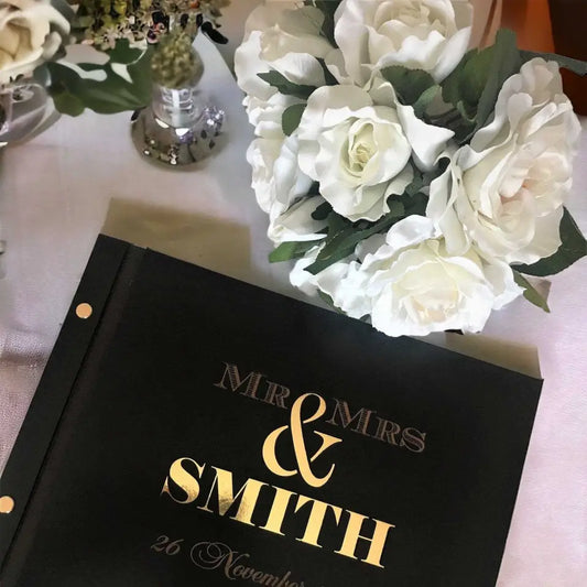 Wedding guest book - 3D Mr & Mrs