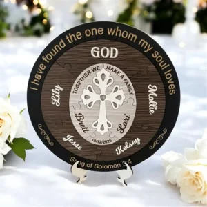 Wedding Unity Puzzle – Christian Cross dark theme Bridal Delights