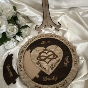Unity Puzzle Wedding for blended family with Infinity Heart Bridal Delights