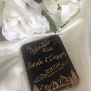 Save the date magnet – The Adventure Begins Bridal Delights