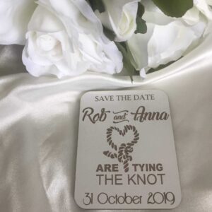 Save the date magnet – Tying the Knot Bridal Delights