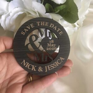 Save the date magnet – Mr & Mrs Bridal Delights