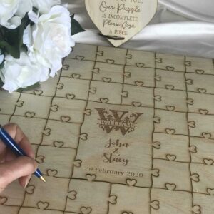 Wedding guest register – Alternative puzzle birch Bridal Delights