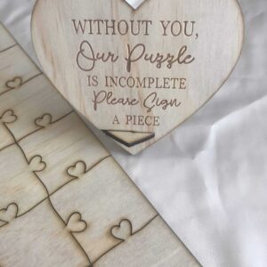 Wedding guest register – Alternative puzzle birch Bridal Delights