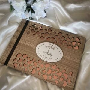 Wedding guest book – 3D Hearts Light Bridal Delights