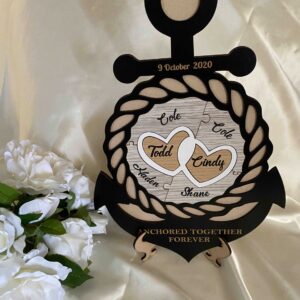 Wedding Unity Puzzle – Anchor with 6 names Bridal Delights