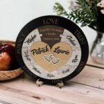 Unity Puzzle for Weddings - Hearts with 9 names Unity Puzzle for Weddings - Hearts with 9 names Image
