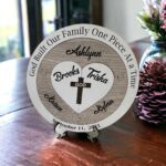 Wedding Unity Puzzle in White - Christian puzzle with 5 names Wedding Unity Puzzle in White - Christian puzzle with 5 names Image