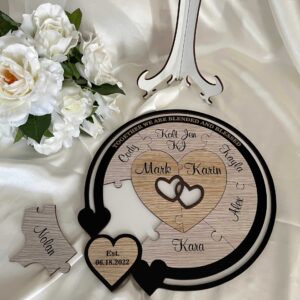 Wedding Unity puzzle for blended families – Together we are blended and blessed Bridal Delights