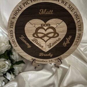 Unity Puzzle Wedding for blended family with Infinity Heart Bridal Delights
