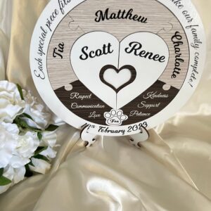 Unity Puzzle for wedding in white – Great alternative to unity candle ceremony including pet Bridal Delights