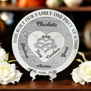 Custom Engraved Wedding Gifts – Unity Puzzle with Infinity Heart Bridal Delights