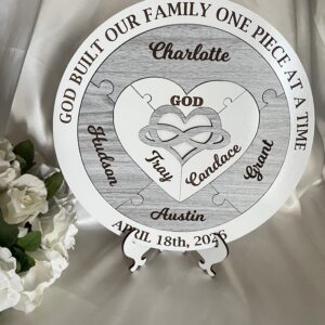 Custom Engraved Wedding Gifts – Unity Puzzle with Infinity Heart Bridal Delights
