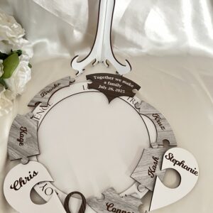 Personalised Wedding Gift Australia – Infinity Unity Puzzle in White Bridal Delights