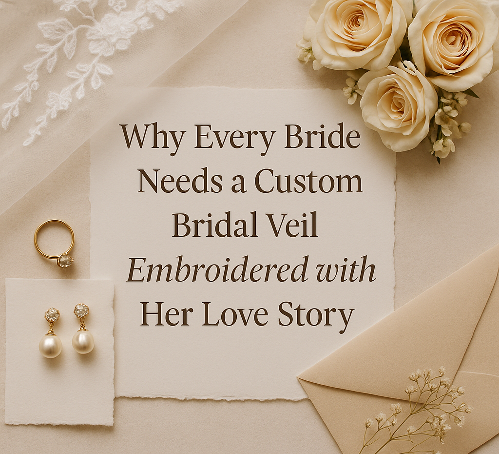 Why Every Bride Needs a Custom Bridal Veil Embroidered with Her Love Story